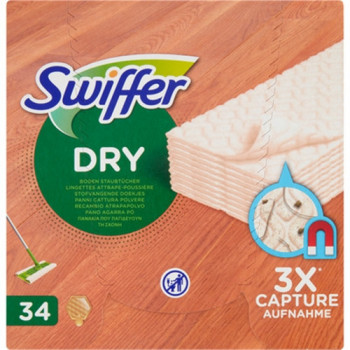 SWIFFER DRY PANNI PER LEGNO CATTURA POLVERE 34 PZ