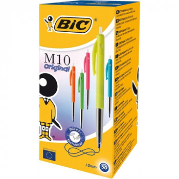 PENNA BLU BIC A SFERA CON SCATTO 5 PZ