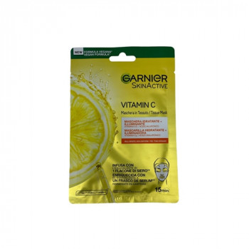 GARNIER MASCHERA VITAMINA C IN TESSUTO IDRATANTE+ILLUMINANTE IN SOLI 15 MINUTI 1 PZ