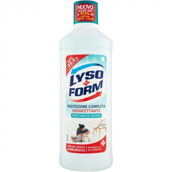 LYSOFORM PAVIMENTI DISINFETTANTE FRESCHEZZA ALPINA FINO AL 99% DEI BATTERI 1250 ML