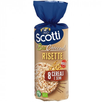 SCOTTI BIO GALLETTE RISETTE 8 CEREALI E SEMI INTERALI SENZA GLUTINE 130 GRAMMI