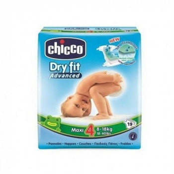 CHICCO PANNOLINI DRY FIT ADVANCED MAXI 4 8-18 KG 19 PZ