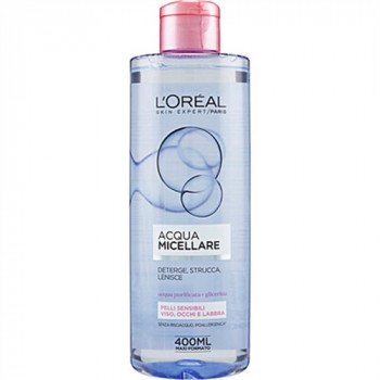 L''OREAL ACQUA MICELLARE STRUCCA/DETERGE/LENISCE IL TUO VISO PER PELLI SENSIBILI SENZA...