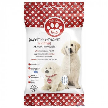 TRUDI SALVIETTINE ANIMALI DETERGENTI IN COTONE 20 PZ