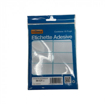 ETICHETTE ADESIVE BIANCHE 58X27MM 100 PZ