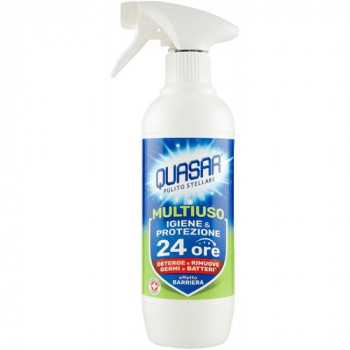 QUASAR SPRAY MULTIUSO IGIENE & PROTEZIONE H24 DETERGE E RIMUOVE GERMI E BATTERI 500 ML