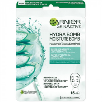 GARNIER MASCHERA HYDRA BOMB SUPER IDRATANTE E RIVITALIZZANTE CON ALOE VERA BIO E ACIDO...