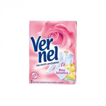 VERNEL SACCHETTI PROFUMATI ROSA SELVATICA PER ARMADI/CASSETTI 3PZ