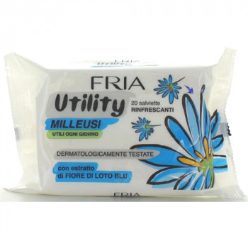 FRIA SALVIETTE UTILITY MILLEUSI OGNI GIORNO CON ESTRATTO DI FIORE DI LOTO BLU 20 PZ