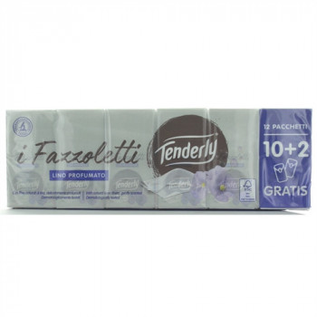 FAZZOLETTI TENDERLY LINO PROFUMATO 3 VELI 10+2 PACCHETTI