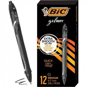 PENNA NERO BIC GEL-OCITY PUNTA MEDIA 0.7 MM 3 PZ