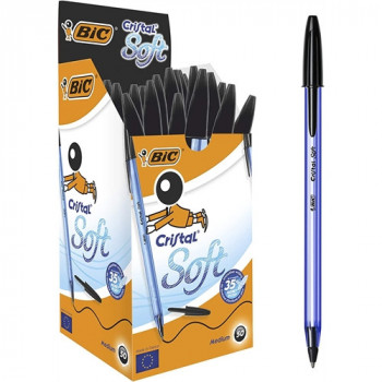 PENNA BIC NERO CRISTAL SOFT 5PZ