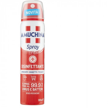 AMUCHINA SPRAY DISINFETTANTE PER AMBIENTI/OGGETTI/TESSUTI SENZA RISCIACQUO ELIMINA IL...