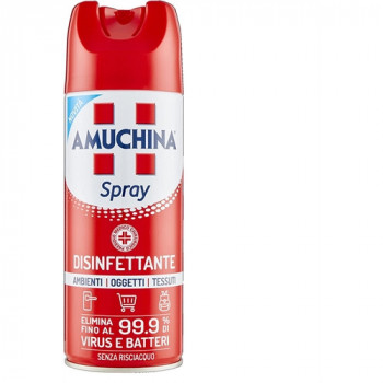 AMUCHINA SPRAY DISINFETTANTE PER AMBIENTI/OGGETTI/TESSUTI SENZA RISCIACQUO ELIMINA IL...