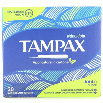 TAMPAX & GO SUPER 9/12 GIORNI CON APPLICATORE IN CARTONE 20 PZ