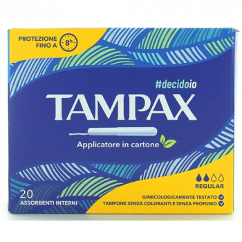 TAMPAX & GO REGULAR  6/9 GIORNI CON APPLICATORE IN CARTONE 20 PZ