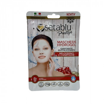 SETA MASCHERA VISO HYDROGEL IDRATANTE RIVITALIZZANTE AL MELOGRANO E CHAMPAGNE CON...