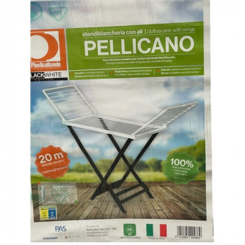 PELLICANO STENDI BIANCHERIA DA ESTERNO 100% PRODOTTO ITALIANO IN RESINA FINO A 20 MT 1 PZ