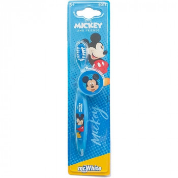 MR WHITE SPAZZOLINO DISNEY TOPOLINO CON COPERCHIO SOFT TOUCH 3 ANNI + PZ 1