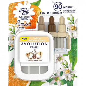 AMBIPUR 3 EVOLUTION PROFUMATORE D''AMBIENTE ARANCIA E NEROLI CON DIFFUSORE+RICARICA 90...