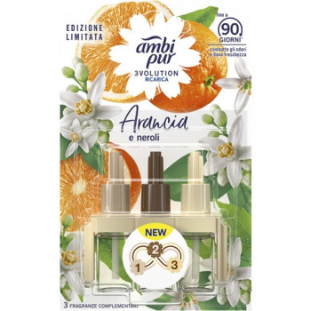 AMBIPUR 3 EVOLUTION PROFUMATORE D''AMBIENTE ARANCIA E NEROLI RICARICA 90 GIORNI 20 ML