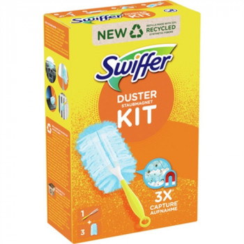 SWIFFER DUSTER KIT MANICO + RICAMBIO PIUMINO 3 PZ