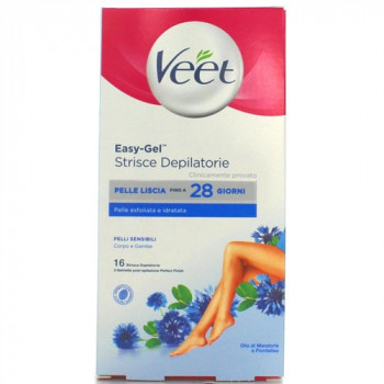 VEET DEPILATORIE SENSIBILI CORPO/GAMBE 16 STRISCE