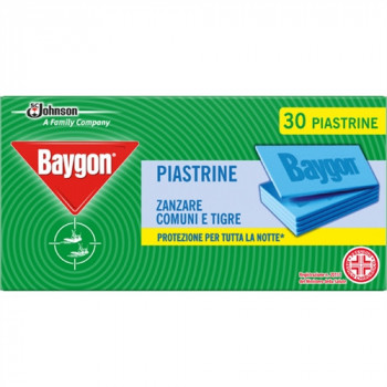 BAYGON PIASTRINE ANTIZANZARE AZIONE PROLUNGATA 30 PZ