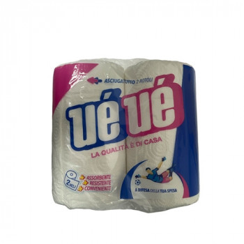 ROTOLONE UE''UE'' ASCIUGATUTTO 2 VELI ASSORBENTE/RESISTENTE/CONVENIENTE 170 STRAPPI 2 PZ