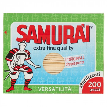 SAMURAI L''ORIGINALE STUZZICADENTI STERILIZZATI CONFEZIONE SINGOLA 200 PZ