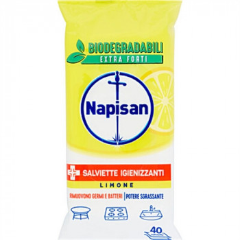 NAPISAN SALVIETTE IGIENIZZANTE LIMONE PZ 40