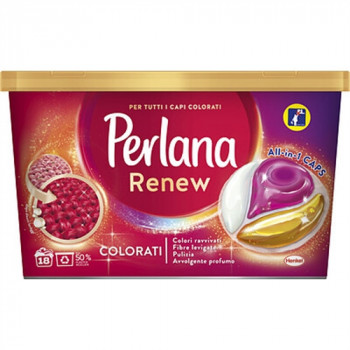 PERLANA PODS RENEW PER TUTTI I CAPI COLORATI RAVVIVA LE FIBRE + PULIZIA/PROFUMATO 18 PZ