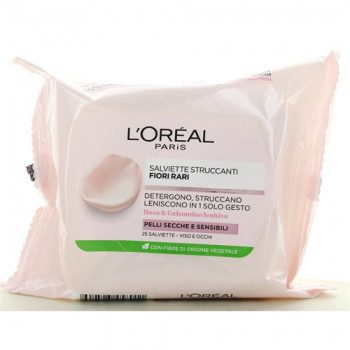 L''OREAL SALVIETTE STRUCCANTI FIORI RARI 25 PZ