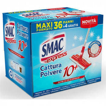 SMAC EXPRESS PANNO CATTURAPOLVERE PER TUTTI I TIPI DI SCOPA MAXI FORMATO SCATOLA...