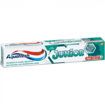 DENTIFRICIO AQUAFRESH JUNIOR CON FLOURO PER DENTIZIONE MISTA 6/12 ANNI 75 ML