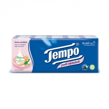 FAZZOLETTI TEMPO PELLI SENSIBILI ALOE VERA 10 PZ