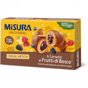 MISURA CORNETTI FARCITI MULTICEREALI AI FRUTTI DI BOSCO CON CEREALI ANTICHI 298 GRAMMI