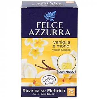 FELCE AZZURRA VANIGLIA E MONOI RICARICA PER ELETTRICO PROFUMATORE AMBIENTE 75 GIORNI 20 ML