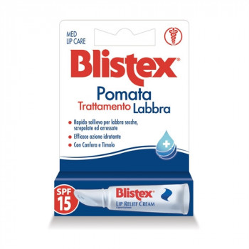 BLISTEX SPF15 LIP CARE POMATA PER LABBRA SECCHE E ARROSSATE CON CANFORA E TIMOLO...