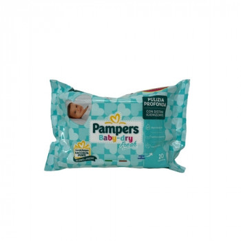 PAMPERS SALVIETTINE BABY-DRY FRESH TASCABILE 20 PZ