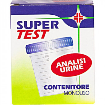 CONTENITORE STERILE PER ANALISI URINE MONOUSO GRADUATO 120 ML