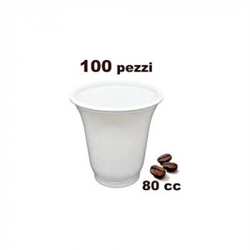 MONOUSO BICCHIERI BIANCO CAFFE 80 CC-----100 PZ IMB