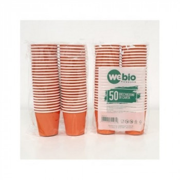 MONOUSO BICCHIERE CAFFE'' ARANCIO 75ML CONF 50P