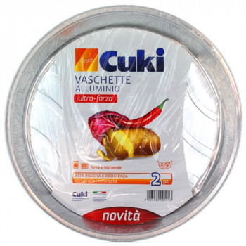 CUKI VASCHETTE ALLUMINIO TORTA 10 PORZIONI  2PZ