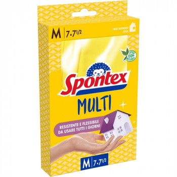 SPONTEX GUANTI MULTI + RESISTENTI E FLESSIBILI TUTTI I GIORNI MISURA MEDIA