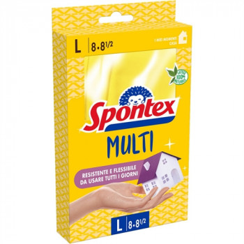 SPONTEX GUANTI MULTI + RESISTENTI E FLESSIBILI TUTTI I GIORNI MISURA GRANDE