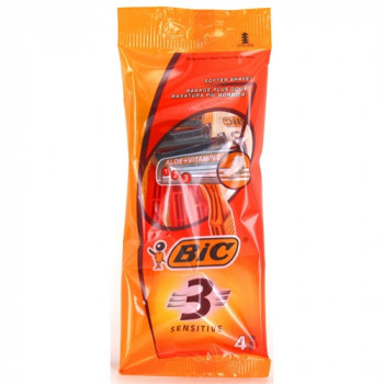 BIC RASOIO 3 LAME SENSITIVE ALOE+VITAMINA E 4 PZ