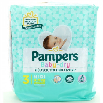 PAMPERS PANNOLINI BABY-DRY MID MIS 3 / KG 20PZ