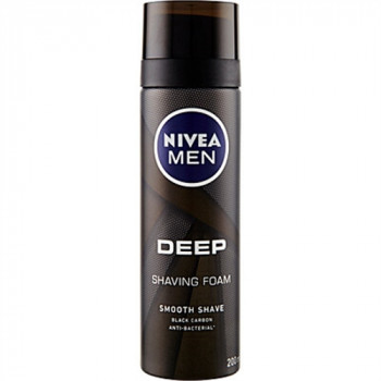 NIVEA MEN SCHIUMA DA BARBA DEEP BLACK CARBON ANTI BATTERICO 200 ML